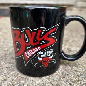 Chicago Bulls NBA Black Coffee Mug Cup NBA Licensed Merchandise‎